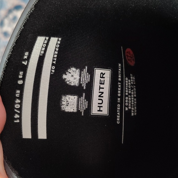 NEW HUNTER ORIGINAL REFINED SLIM FIT SHORT GLOSS DUO RAIN BOOTS SIZE 9 $189. - Picture 12 of 14